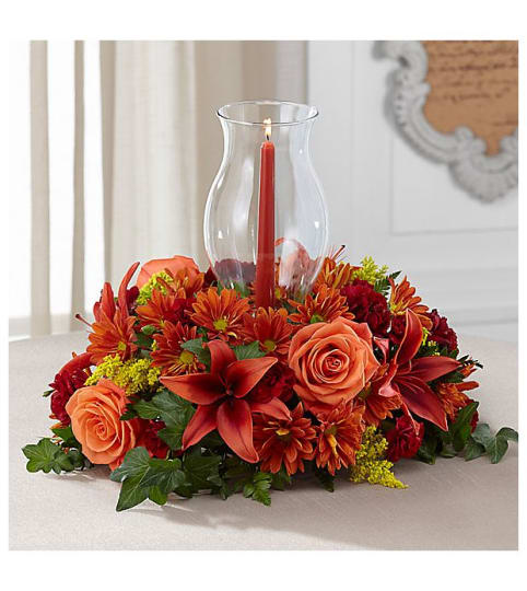 Harvest Hurricane Centerpiece