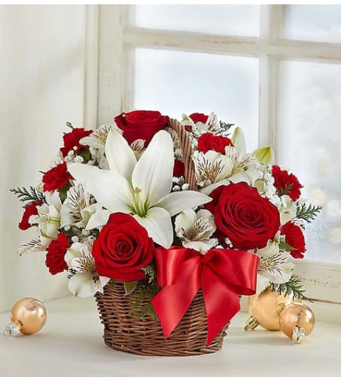 FIELDS BASKET. An arrangement by J.D. Ballantine's Flowers and Gifts.