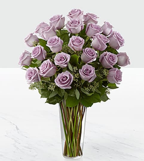 2 DOZEN PURPLE ROSES ARRANGED