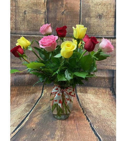 My Colorful Valentine. An arrangement by Flowers by Neil.