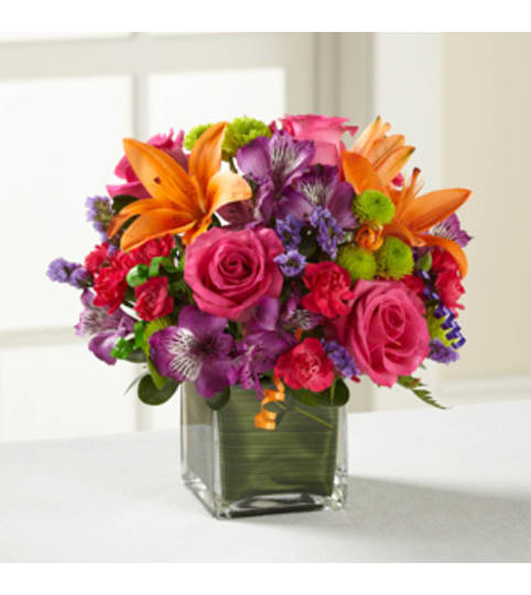 Birthday Cheer Bqt. An arrangement by Petals and Co..