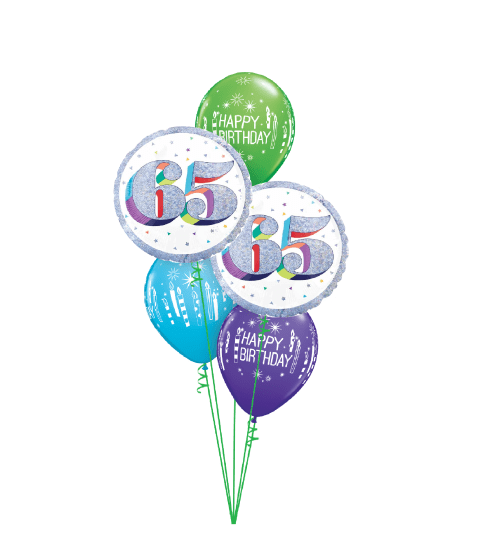 Here's To Sixty Five! Classic Balloon Bouquet