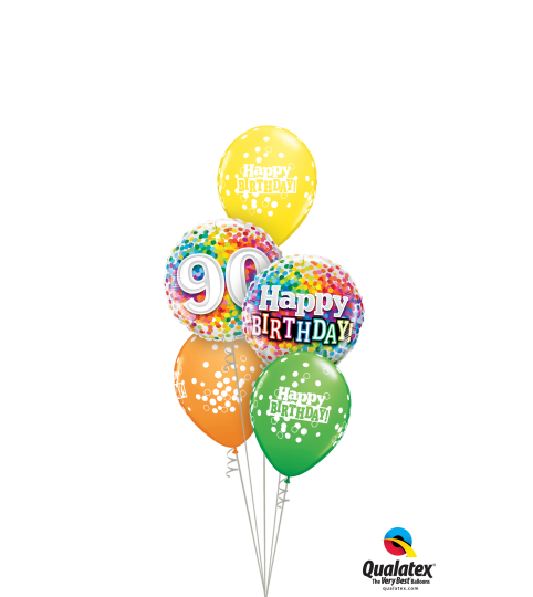 Nifty To Be Ninety! Classic Balloon Bouquet