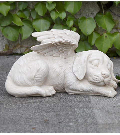 SLEEPING DOG ANGEL WITH WINGS