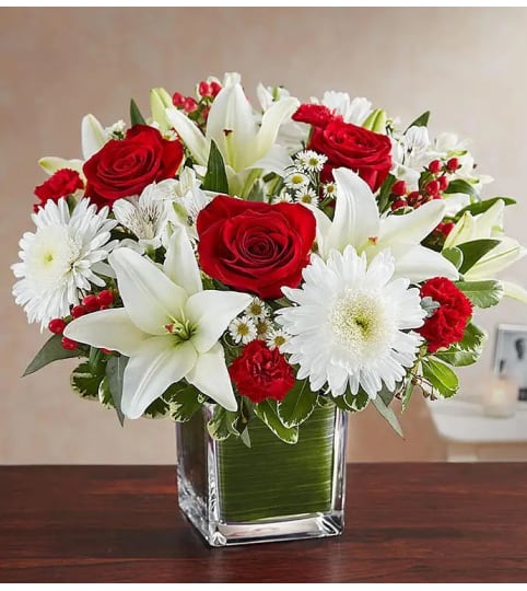 Red and White Cube Arrangement