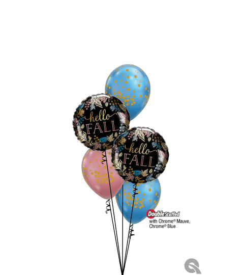 Fall is in The Air Classic Confetti Balloon Bouquet. An arrangement by Balloon Bouquets Plus.
