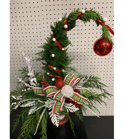 Grinch  Design Tree Floral Arrangement