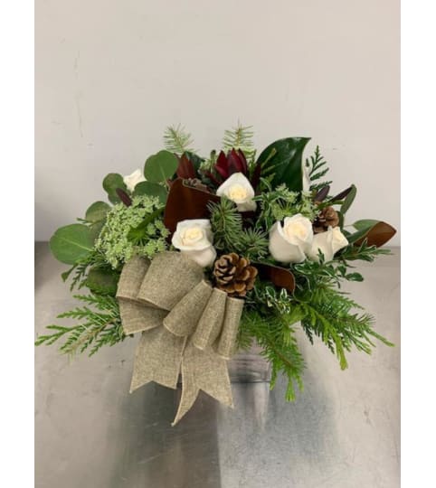 Hillcrest Frosted Lace Floral Arrangement