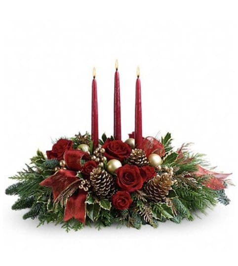 Woodland Flower Candle Centerpiece