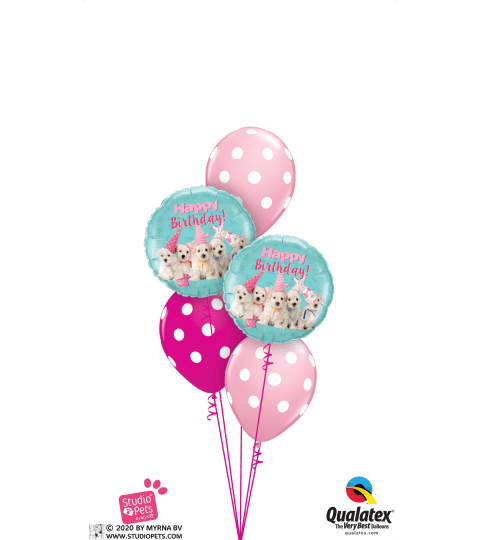 Studio Pets Birthday Puppies Classic Balloon Bouquet