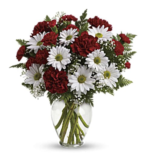 TF Kindest Heart Vase Arrangement. An arrangement by Nicol Florist.