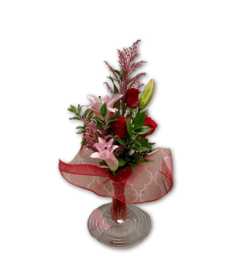 Pink  Red Love Dream in Premium Polish Vase