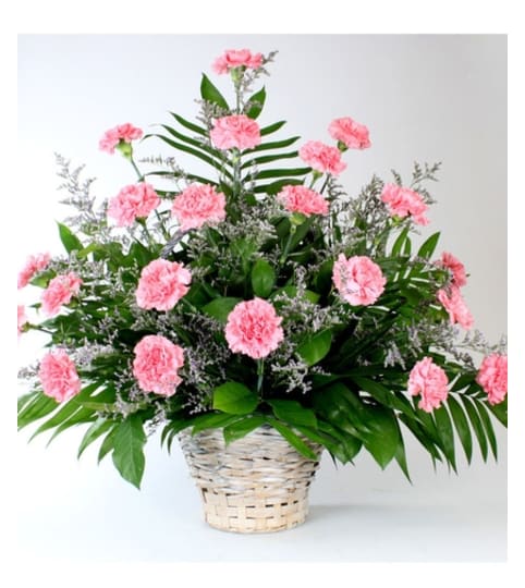 Traditional Pink Sympathy Basket