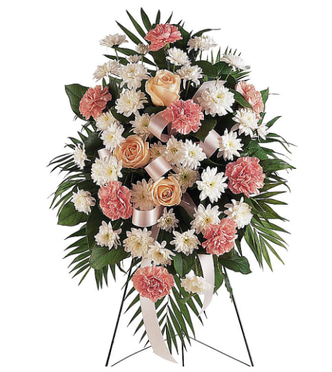 teleflora's gentle thoughts standing spray