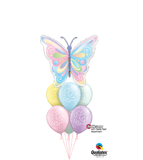 Beautiful Pastel Butterfly Awesome Balloon Bouquet