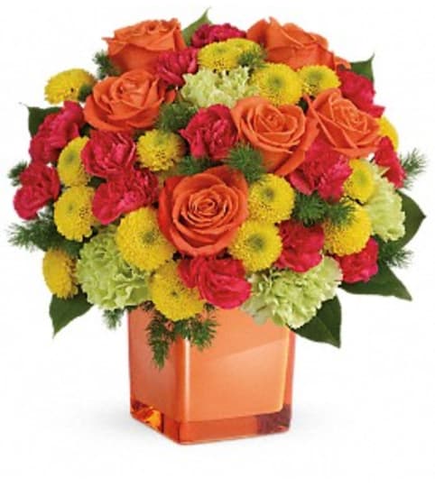 The Citrus Smiles Bouquet. An arrangement by Flowers of Jacksonville.