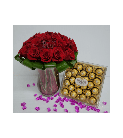 Luxurious Roses and Chocolate