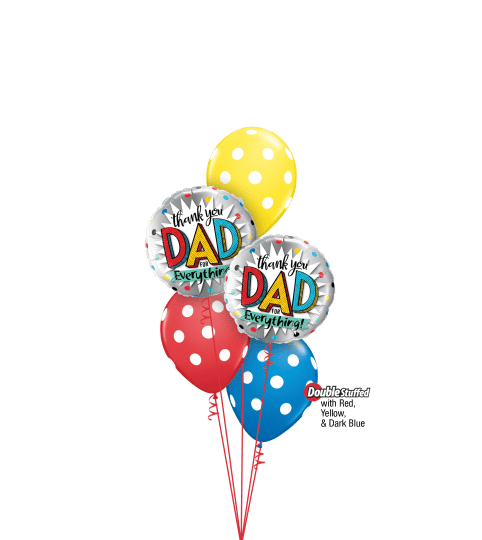 Thanks Dad Classic Confetti Balloon Bouquet