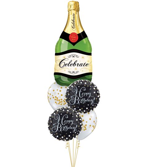 Celebrate Bubbly Cheerful Balloon Bouquet