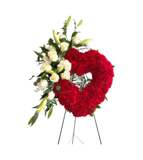 Memorial red heart