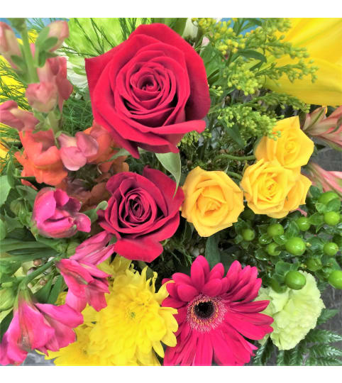 Brilliant Love Bouquet. An arrangement by Deep Creek Floral.