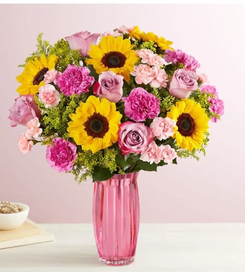 Sunflowers and Pink