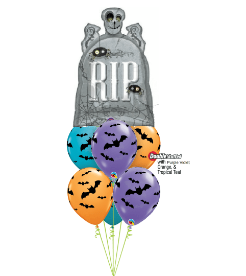 R.I.P. Tombstone Halloween Awesome Balloon Bouquet