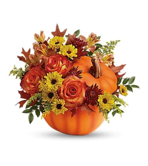 Teleflora Warm Fall Wishes Flower Arrangement