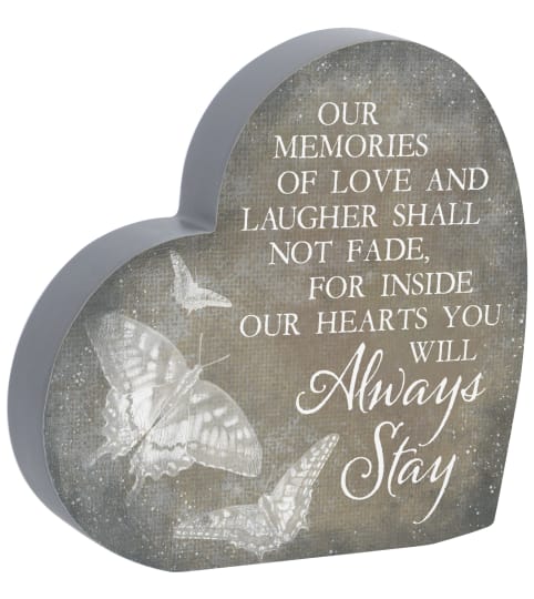 Heart Plaque - 'Our Memories of Love'