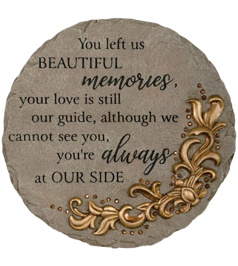 Plaque 'You Left Us Beautiful Memories'