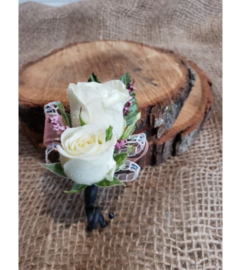 Double Spray Rose Boutonniere