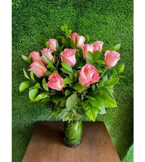 Pink Roses in a Vase