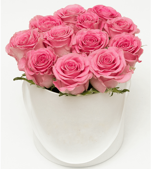 Dozen Gift Boxed Pink Roses