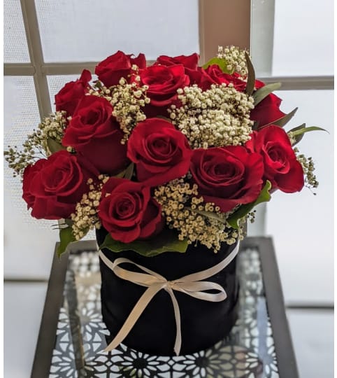 Elegant Roses Hat Box