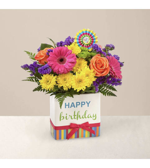 Birthday Brights Bouquet by Conny's Flower Shop