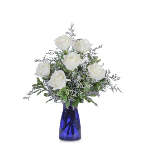 Crisp White Roses