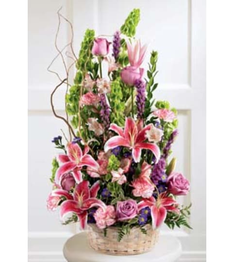 Basket of Beauty S2-4208. An arrangement by Blossoms On The Trail.
