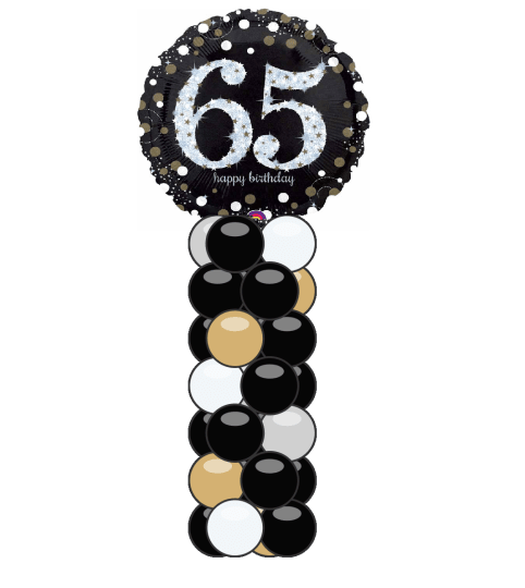 Sparkling Birthday 65 Mini Balloon Column