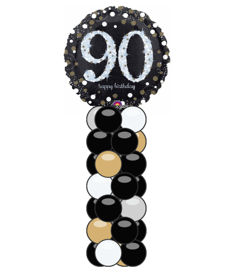 Sparkling Birthday 90 Mini Balloon Column