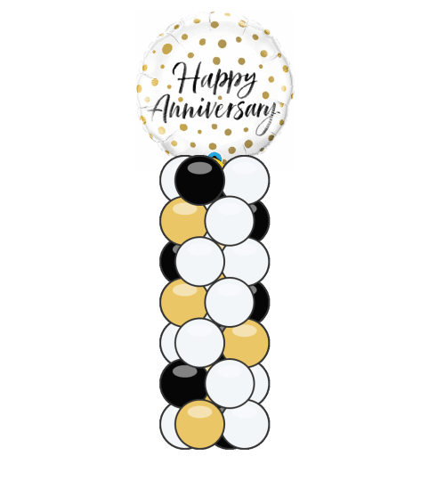 Anniversary Gold Dots Mini Balloon Column