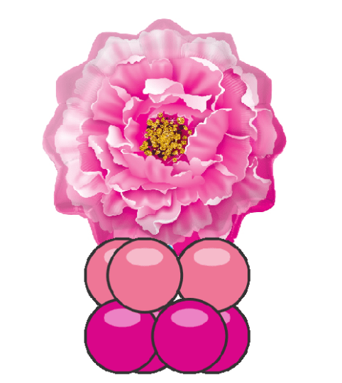 Pink Peony Balloon Super Table Topper