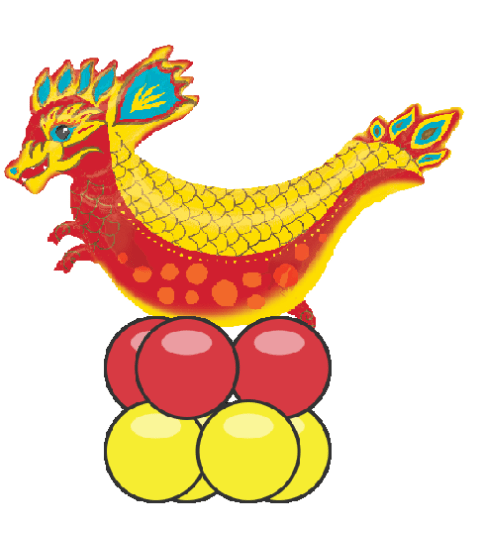 Fiery Dragon Balloon Super Table Topper