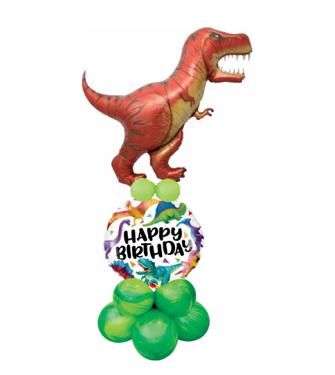 T-Rex Birthday Colourful Dinos Balloon Luxury Design