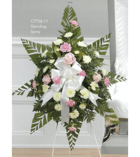 Pink & White Hanging Spray(Ctt58-11)