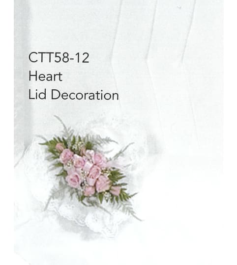 Pink & White Heart Lid Decoration(Ctt58-12)