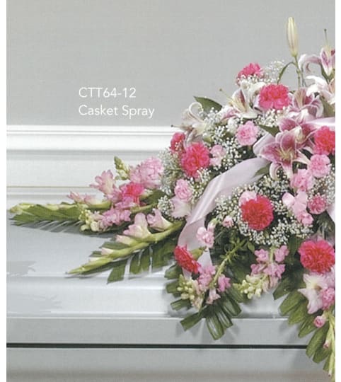 Pink Casket Spray(Ctt64-12)