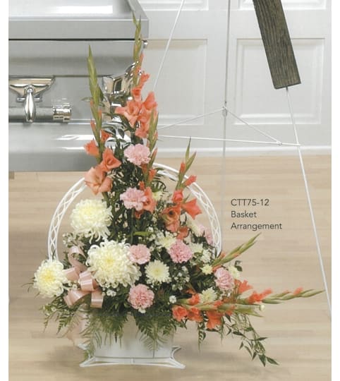 Peach Pink & White Arrangement(Ctt75-12)