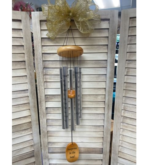 WIND CHIME FOOTPRINTS IN THE SAND