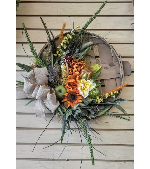 18" Wild Mix Fall Door Wreath