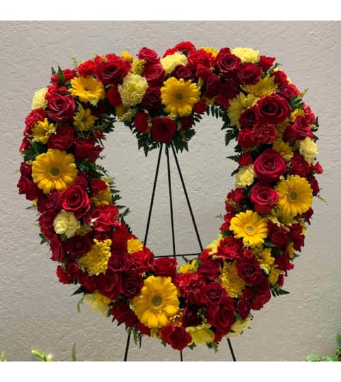 Autumn Heart. An arrangement by Geni's Florist and Gifts.